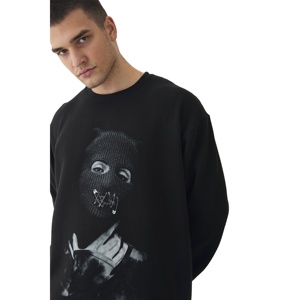 2024 personalizado Regular Fit hombres pulóver sudadera Color sólido 100% algodón polar ecológico Casual ropa de invierno pantalla de seda - Product Image 3