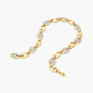 Mariner Chain Lab-Grown Diamond <b>Bracelet</b> In Yellow Gold - Product Image 2