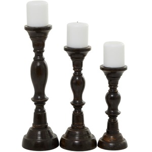 Support de bougie en bois rustique fait main, décoration minimaliste moderne pour la maison, centre de table de mariage, support décoratif - Product Image 6
