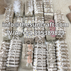 กระเป๋าถือสานดีไซน์เนอร์ 2026 กระเป๋าถือสานผู้หญิง กระเป๋าสาน กระเป๋าถือผู้หญิง พร้อมสายหนังยาวและโบว์ ขายส่ง - Product Image 5