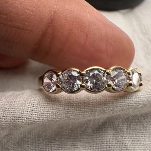 3MM Round Cut Moissanite <b>Stacking</b> Band <b>Ring</b> 925 Silver With Rhodium Plated Fine Proposal Gift For Partner Charms - Product Image 3