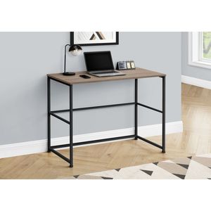 Scrivania per Computer da Ufficio Contemporanea 40'' con Cassetti Portaoggetti, Laminato Marrone e Metallo Nero per Postazione di Lavoro con Laptop - Product Image 5