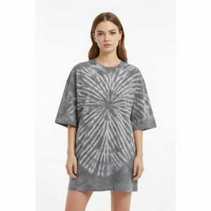 Camiseta Tie Dye Personalizada 100% Algodón Hecha a Mano con Patrón Espiral Multicolor para Hombre, Camiseta Lisa de Alta Calidad, Venta al Por Mayor - Product Image 1