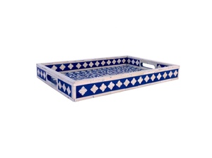 Handmade Designer Resin Inlay Rectangular Storage Tray Wooden Serving Customized Color Modern Luxury for Desk <b>Bedding</b> Beverage - Product Image 4