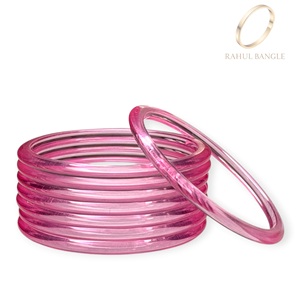 Elegant Fashionable Best Quality Pink Kashmiri Jelly Acrylic <b>Bangles</b> Set Wedding Wear for Women and Girls at Wholesale Price - Product Image 2