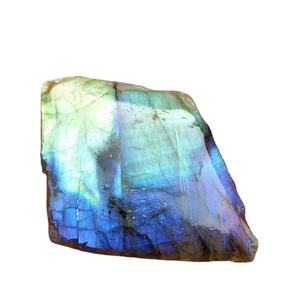 1 pièce de pierres précieuses en Labradorite naturelle de forme irrégulière, polies, rugueuses, de qualité supérieure, spécimen de pierre de jardin - Product Image 1
