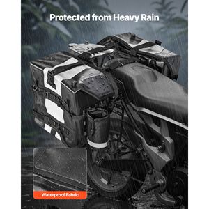 Borsa Laterale Impermeabile in ABS da 56L per Moto - 28L X 2 - Compatibile con la Maggior Parte dei Modelli - Product Image 5