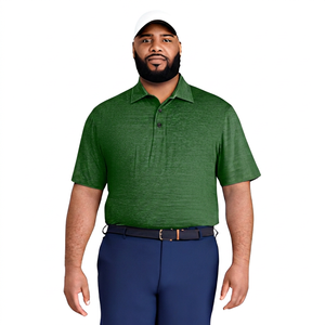 Polo en tricot à manches courtes bleu clair pour homme, couleur unie, design décontracté et respirant, coupe classique - Product Image 2