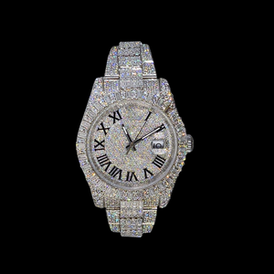 Montre de luxe entièrement sertie de diamants – Édition Premium Shine – Montre-bracelet Royal Iced Diamond – Pièce de luxe haut de gamme - Product Image 1