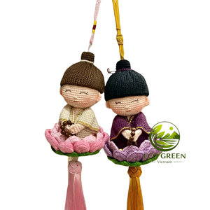 Poupée Bouddha au crochet faite à la main, figurine de moine Amigurumi pour la décoration de méditation zen, cadeau pour temple bouddhiste, vente en gros du Vietnam - Product Image 2