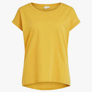 T-shirts pour femmes en coton 100% uni à col rond et manches courtes, personnalisables avec l'impression de votre logo de marque - Product Image 1