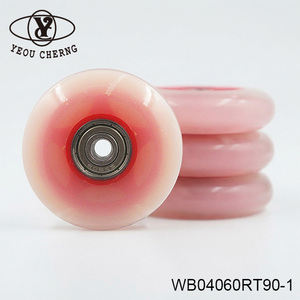 Roues à roulettes industrielles en PU moulé 60x24mm avec roulements à billes 608ZZ pour AGV, systèmes de convoyeurs et guides de rail CNC - Product Image 1