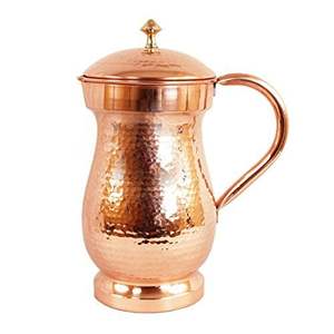 Jarra de Vidrio y Cobre Ecológica Personalizada de Buena Calidad, con Asa y Tapa, Elegante y Lujosa para Bodas y Fiestas, Beneficiosa para la Salud - Product Image 4