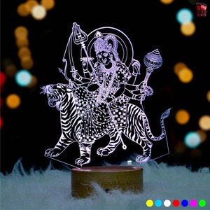 Lampe de nuit LED 3D à illusion acrylique de bonne qualité, lumière décorative religieuse pour la maison, le temple, la salle de prière, la chambre et les espaces spirituels - Product Image 1