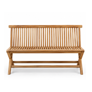 Banco de Madera de Teca Sólida Moderna para Exteriores, Muebles de Jardín y Patio para Hogar, Hotel, Resort, Villa, Balcón, Terraza y Uso Comercial - Product Image 2