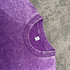 Camisetas Oversize Vintage Personalizadas de 300g con Patrón 3D, Ajuste Holgado, Tejido de Punto, en Negro/Blanco Desgastado, 100% Algodón - Product Image 2