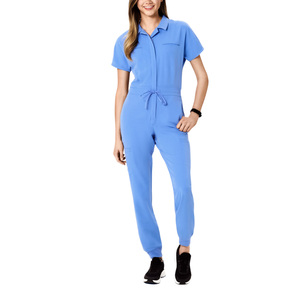 Direct Wholesale Manufacturer Custom Logo Women Hospital Uniform <b>Sets</b> Nurse Jumpsuit Scrub Suits Surgical Spandex - Product Image 1