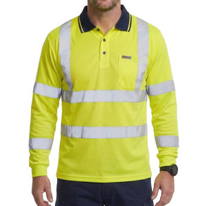 OEM Wholesale Price High Visibility Safety Polo Shirts Breathable Moisture Wicking Industrial Workwear Custom Logo Polo Shirts - Product Image 1