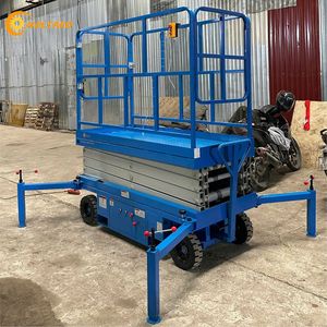 500kg 9m Electric Scissor Lift 220V <b>Towable</b> Aerial Work Platform with Q345 Steel and Overload Protection for 11m Reach - Product Image 3
