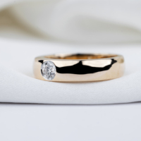 Anillo de Compromiso Certificado por IGI de 0.30 Quilates, Talla 6.5US para Hombre, 7.840 g, Oro Blanco de 18K, Diamante de Corte Brillante Redondo, Joyería de Lujo