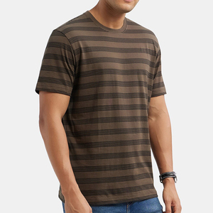 T-shirts décontractés pour hommes à manches courtes, 100 % coton, respirants, séchage rapide, anti-plis, colorés/blancs, col rond, vente en gros - Product Image 4
