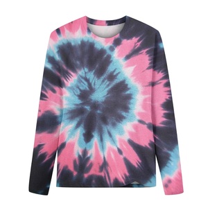 Camiseta de Manga Larga con Estampado Tie-Dye de Alta Calidad y Precio Económico para Mujer, Corte Holgado, Cuello Redondo - Product Image 5