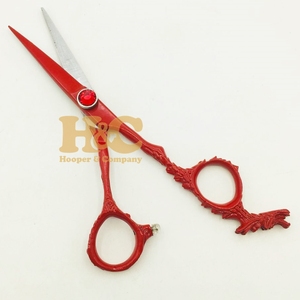 Ciseaux de coiffure professionnels en acier inoxydable avec poignée dragon personnalisée, droits, pour droitiers, tranchants, nouveau style - Product Image 1