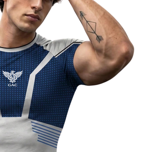 T-shirt de sport pour homme à manches courtes, respirant, séchage rapide, coupe classique, entraînement, course à pied, gym, performance athlétique, 200 grammes - Product Image 3