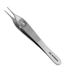 Instrumento Quirúrgico de Acero Inoxidable para Manipulación de Tejidos Delicados, Pinzas Adson Micro de Punta Fina de 12 cm con Dientes Premium - Product Image 3