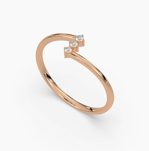 Fashion Vintage 14KT Rose Gold Plated Lab Diamond IGI Certified Round Brilliant Cut Wedding <b>Ring</b> for Women - Product Image 4