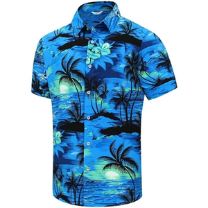 Chemise Hawaïenne Palmshadow Aloha pour Homme – Imprimé Palmiers, Idéale pour l'Été, les Vacances Tropicales et la Plage - Product Image 1