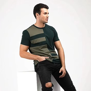 T-shirt d'été pour homme, nouveau style, tendance, coupe ajustée, haute qualité, design personnalisé, col rond, manches courtes, vêtements décontractés, service OEM ODM - Product Image 3