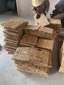Panier en jacinthe d'eau naturelle du Vietnam, en fibre tressée, pour le rangement du linge, des jouets, des vêtements, des couvertures et l'organisation de la maison - Product Image 6