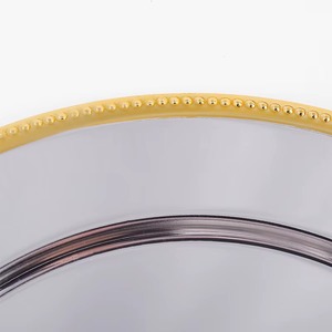 จานรองโลหะพิมพ์โลโก้ตามสั่ง สำหรับธุรกิจจัดเลี้ยงและผู้จัดงานอีเว้นท์ - Product Image 2