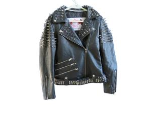 GLORIOUS STREET-chaqueta de cuero auténtico con remaches para mujer, chaqueta a la moda, de piel de oveja auténtica - Product Image 5