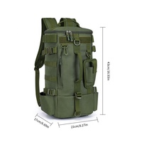 Sac à dos de pêche tactique en tissu Oxford, sac à dos MOLLE pour le camping, la randonnée et la pêche en plein air