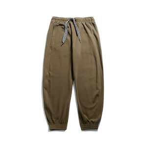 Pantalones Deportivos de Forro Polar para Hombre, Estilo Vintage, Cintura Elástica, Puños Ajustables, Casuales, para Otoño e Invierno - Product Image 2