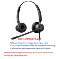 Casque USB filaire DSP ENC à suppression de bruit pour centre d'appels avec voyant d'occupation et microphone – Évitez d'être perturbé pendant les appels
