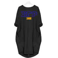 Robe décontractée à manches longues et poches Sigma Gamma Rho pour femmes, vêtements de sororité grecque, confortable, tendance, personnalisable, vente en gros