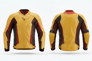 เสื้อแจ็คเก็ตมอเตอร์ไซค์หนังคุณภาพสูง พร้อมแผงตาข่ายป้องกัน วัสดุหนังอย่างดี ขายส่ง รับสั่งทำพิมพ์โลโก้ตามแบบของคุณ - Product Image 2