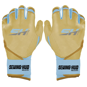 Guantes de Bateo de Béisbol Premium con Correa de Muñeca Segura, Palma de Cuero Genuino, Ajuste Flexible, Equipo Deportivo para Exteriores, Guantes de Béisbol - Product Image 1