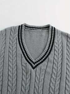 Pull tricoté personnalisé pour homme, motif flocon de neige Fair Isle nordique, col rond, chaud pour l'hiver, idéal pour les fêtes, vente en gros - Product Image 3