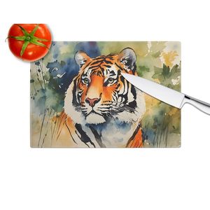 Tagliere Grande in Vetro Temperato con Nuovo Design Tigre, Decorativo per Cucina e Servizio, con Decorazioni Pittoriche - Product Image 4