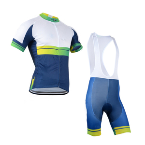 Ensemble de maillot de cyclisme pour hommes, manches courtes, bleu clair, rouge, kit sportif en maille - Product Image 4