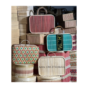 Decorative Bamboo <b>Gift</b> <b>Basket</b> Natural Material Woven Design for <b>Hampers</b> and Events - Product Image 5