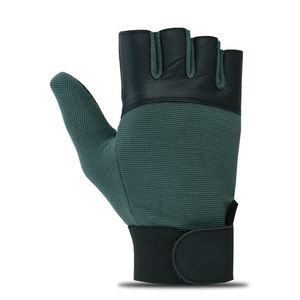 Gants de musculation en cuir de qualité supérieure pour la protection des paumes, gants de musculation demi-doigts pour la musculation - Product Image 3