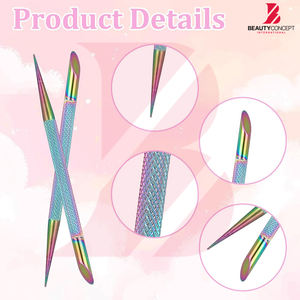 Herramienta Multicolor de Acero Inoxidable para Empujar Cutículas, Quitaesmalte, Cortador de Esmalte para Uñas de Manos y Pies - Product Image 2