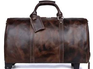 กระเป๋าเดินทางล้อลากหนังแท้พรีเมียม ขนาดใหญ่ จุของได้เยอะ ทนทาน น้ำหนักเบา เหมาะสำหรับเดินทางช่วงสุดสัปดาห์ - Product Image 5