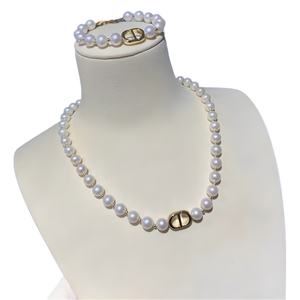 Collier luxueux en argent S925 avec boucle, perle d'eau douce ronde de 10-12 mm, blanc frais et lumineux avec des défauts subtils, noble et luxueux - Product Image 5