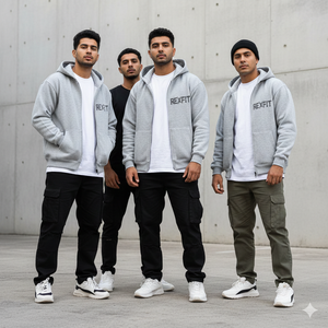 <b>Men</b>’s Zipper <b>Hoodies</b> Regular Fit With Customized Logo Winter Casual Wear <b>Sweatshirt</b> Screen Printed Design Zipper <b>Hoodies</b> - Product Image 3